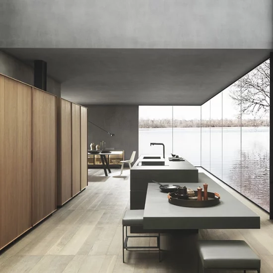 Cuisine Modulnova Frame avec ilot et table 2