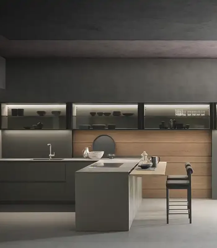 Cuisine LIGHT, éclairage LED intégré et ambiance douce