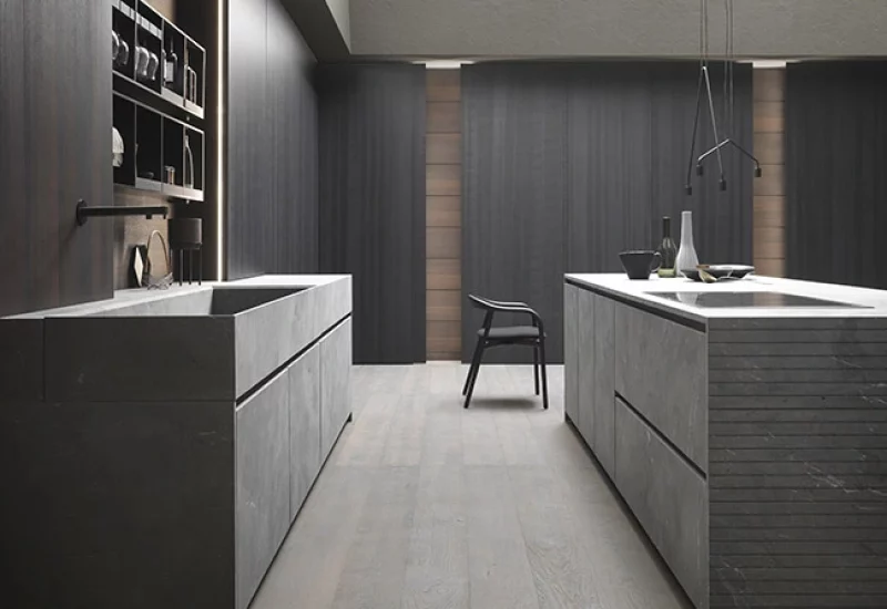 Cuisine Modulnova blade lab avec ilot