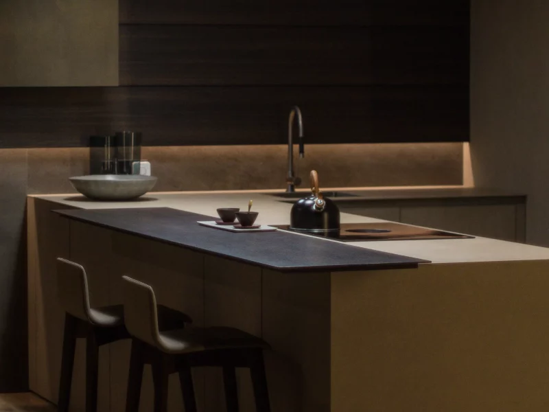 Exposition meubles de cuisine haut de gamme showroom